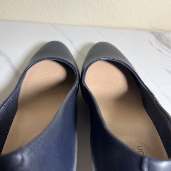 Clarks Collection Women's Navy Blue Leather Heels Size 8.5 Ultimate Comfort - Picture 6 of 7